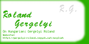 roland gergelyi business card